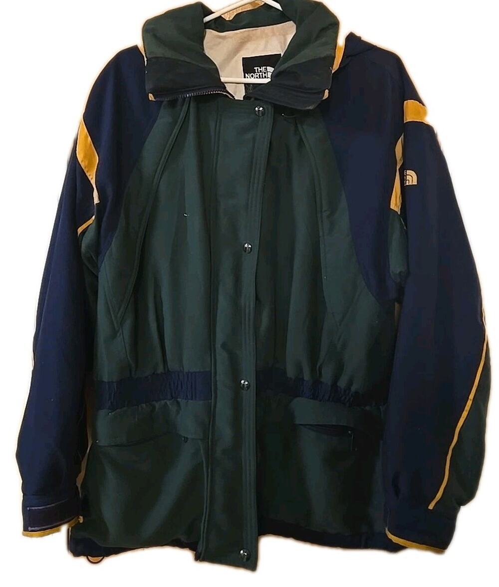 Vintage The North Face Mountain Ski Jacket GORETEX Colorblock Size 14 Hooded